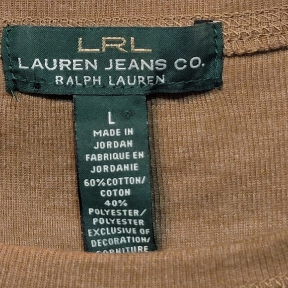 Lauren Ralph Lauren Brown Long Sleeve Knit Top - Picture 6 of 9